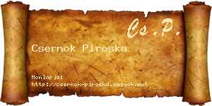 Csernok Piroska névjegykártya