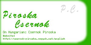 piroska csernok business card